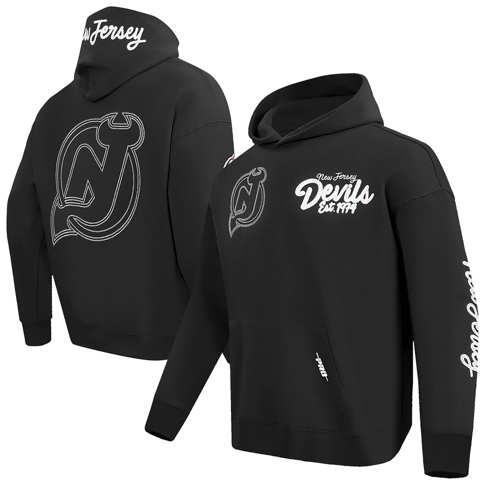 Men's Pro Standard  Black New Jersey Devils Paint the City Pullover Hoodie