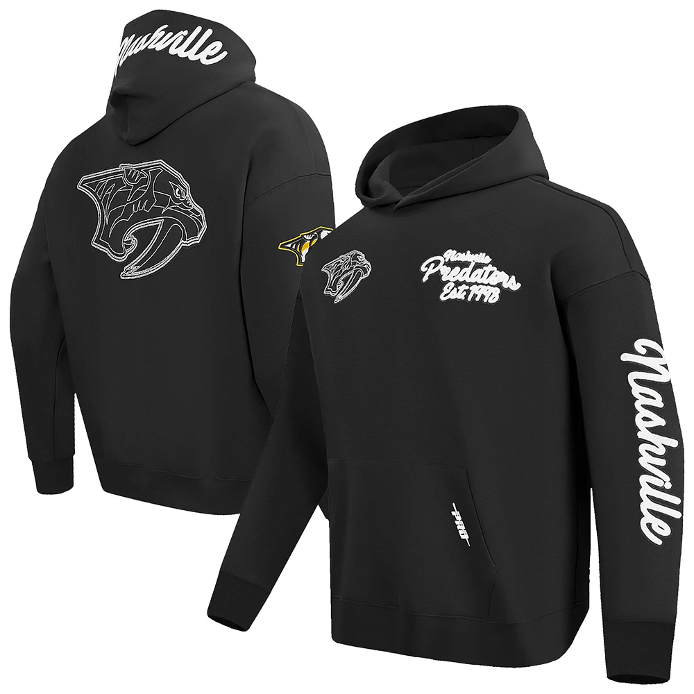 Men's Pro Standard  Black Nashville Predators Paint the City Pullover Hoodie