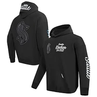 Men's Pro Standard  Black Seattle Kraken Paint the City Drop Shoulder Pullover Hoodie