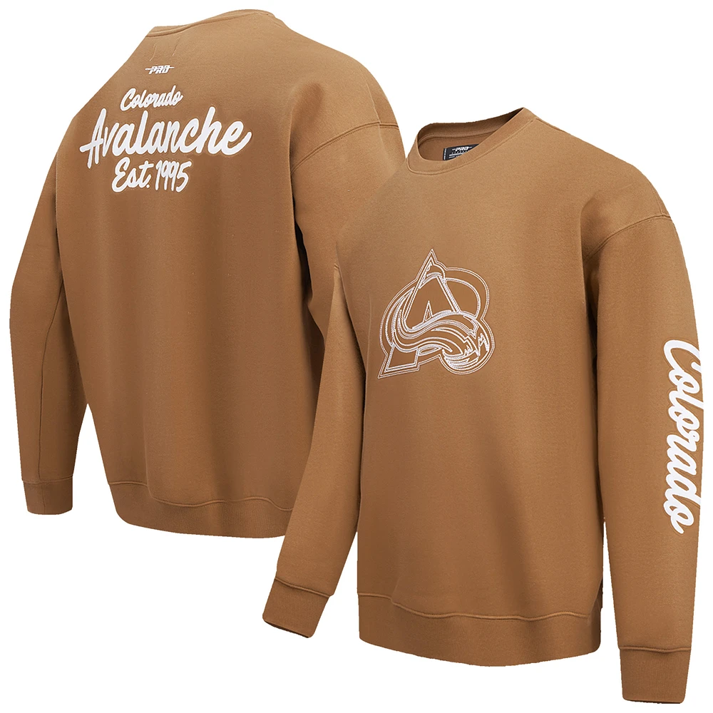 Men's Pro Standard  Brown Colorado Avalanche Paint the City Pullover Sweatshirt