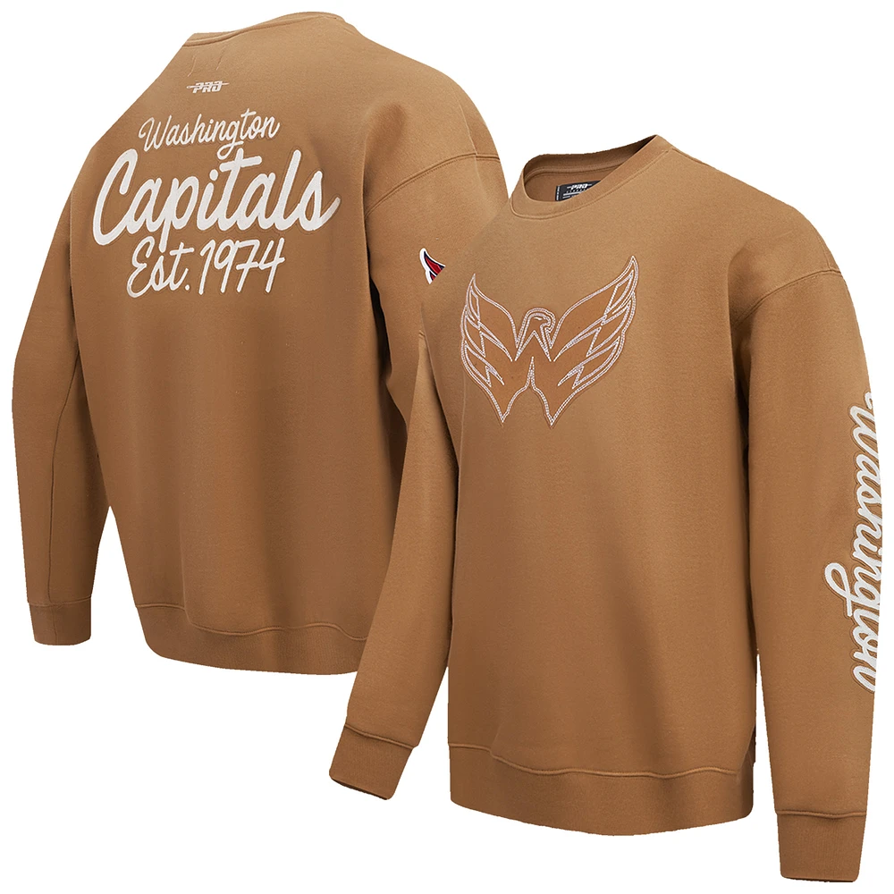 Men's Pro Standard  Brown Washington Capitals Paint the City Pullover Sweatshirt