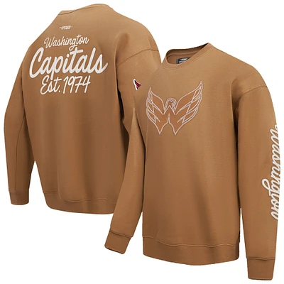 Men's Pro Standard  Brown Washington Capitals Paint the City Pullover Sweatshirt