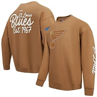 Men's Pro Standard  Brown St. Louis Blues Paint the City Pullover Sweatshirt