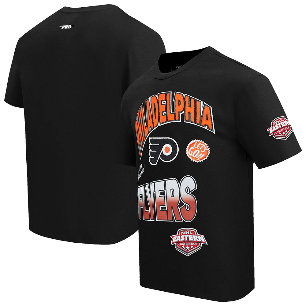 Men's Pro Standard Black Philadelphia Flyers Turn It Up T-Shirt