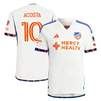 Men's adidas Luciano Acosta White FC Cincinnati 2024 The Canvas Kit Authentic Player Jersey