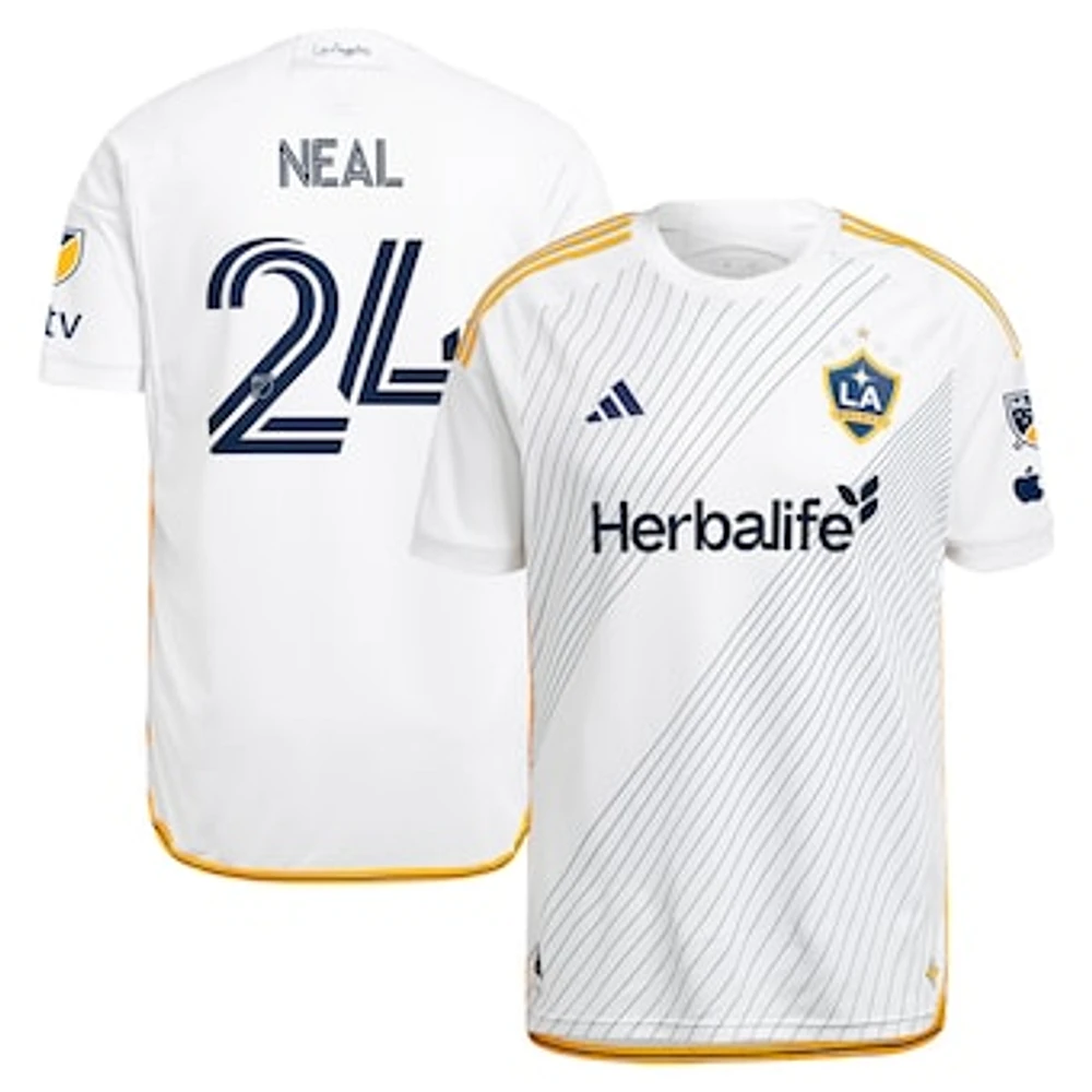 Men's adidas Jalen Neal White LA Galaxy 2024 Angeleno Kit Authentic Player Jersey