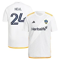 Men's adidas Jalen Neal White LA Galaxy 2024 Angeleno Kit Replica Player Jersey