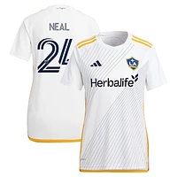 Women's adidas Jalen Neal White LA Galaxy 2024 Angeleno Kit Replica Player Jersey