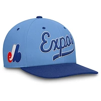 Men's Nike Powder Blue/Royal Montreal Expos Cooperstown Collection Pro Performance Snapback Hat