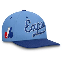 Men's Nike Powder Blue/Royal Montreal Expos Cooperstown Collection Pro Performance Snapback Hat