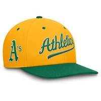 Men's Nike Gold/Green Oakland Athletics Cooperstown Collection Pro Performance Snapback Hat