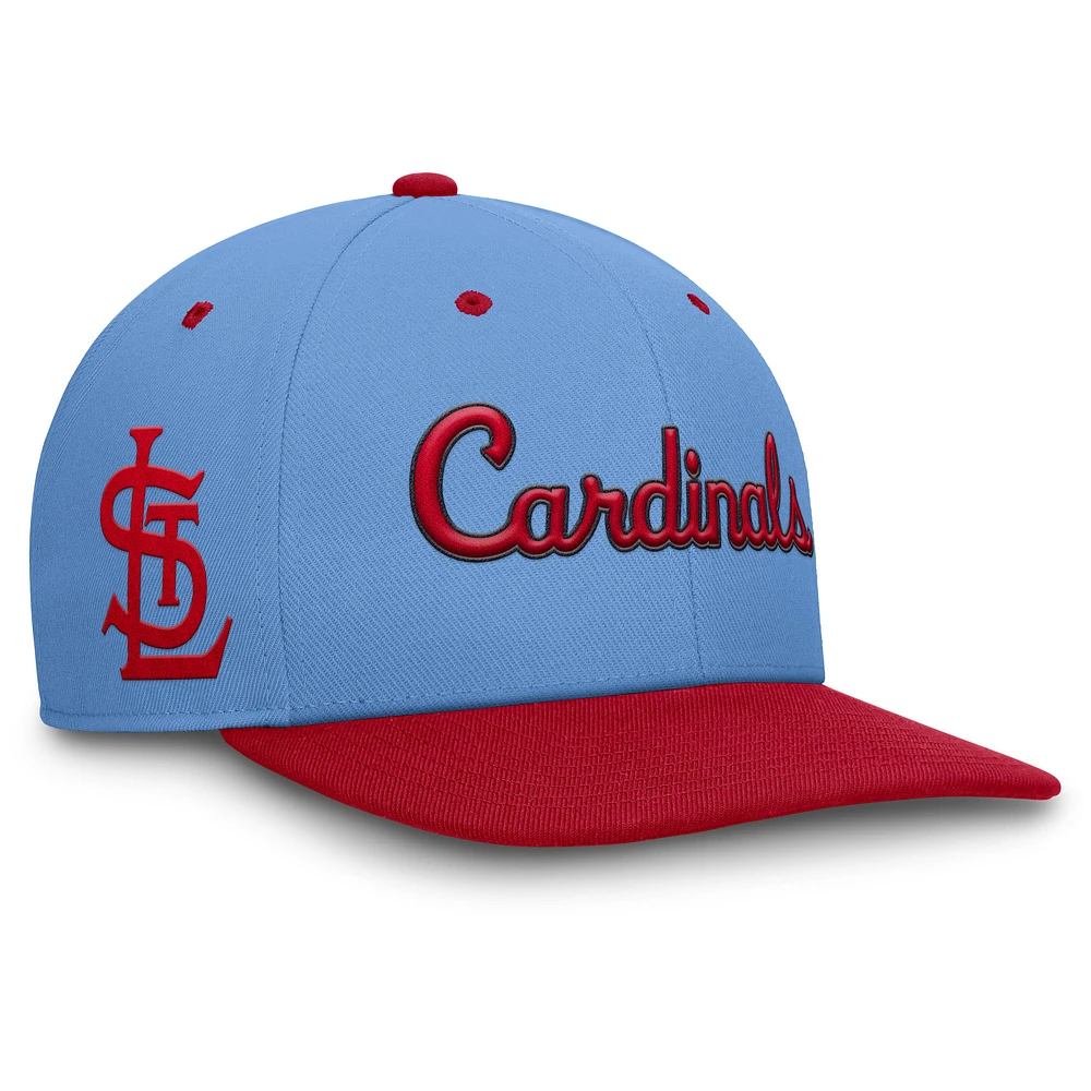 Men's Nike Light Blue/Red St. Louis Cardinals Cooperstown Collection Pro Performance Snapback Hat