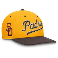 Men's Nike Gold/Brown San Diego Padres Cooperstown Collection Pro Performance Snapback Hat