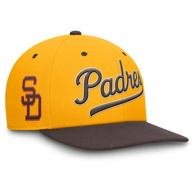 Men's Nike Gold/Brown San Diego Padres Cooperstown Collection Pro Performance Snapback Hat