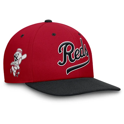 Men's Nike Red/Black Cincinnati Reds Cooperstown Collection Pro Performance Snapback Hat