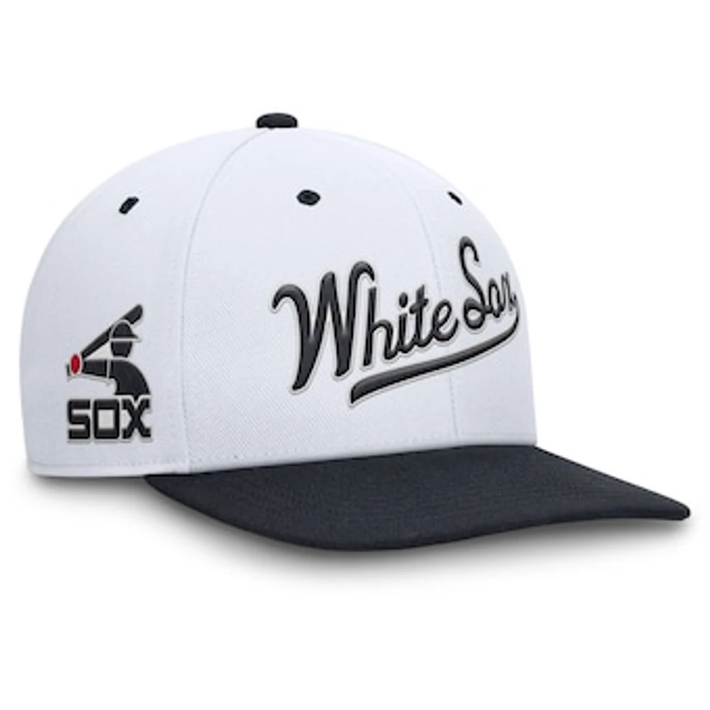 Men's Nike White/Navy Chicago White Sox Cooperstown Collection Pro Performance Snapback Hat