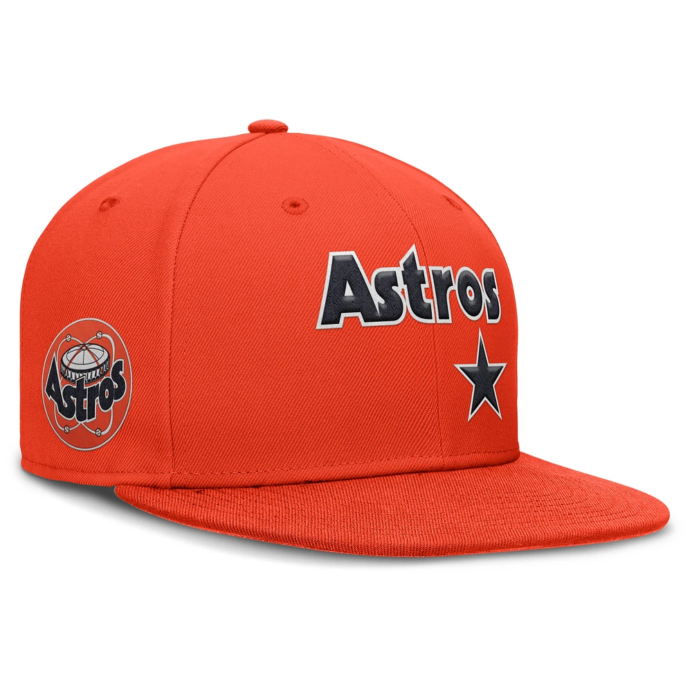 Men's Nike Orange Houston Astros Cooperstown True Performance Fitted Hat