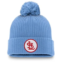 Men's Nike Light Blue St. Louis Cardinals Cooperstown Collection Patch Cuffed Knit Hat with Pom