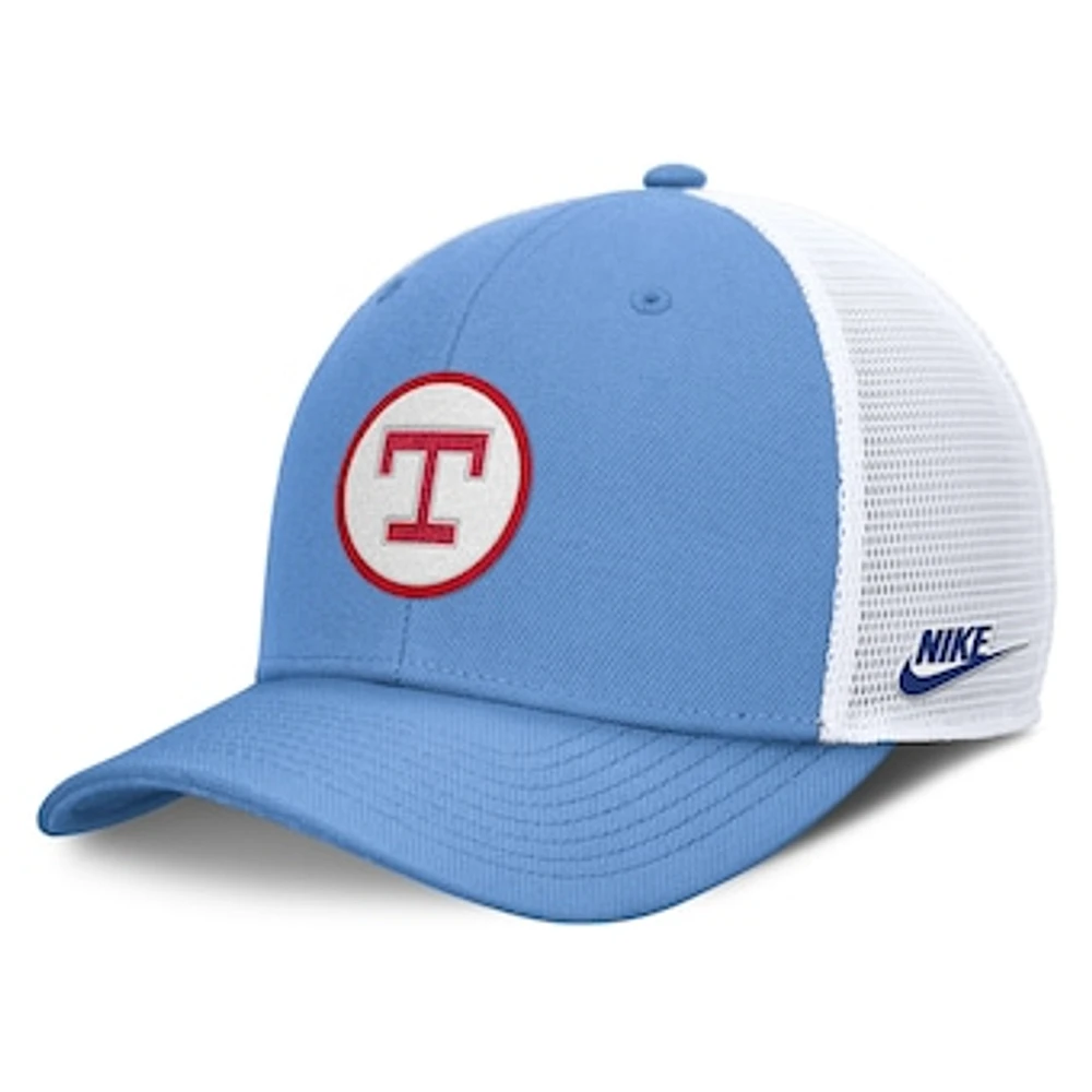 Men's Nike  Light Blue Texas Rangers Cooperstown Collection Rise Trucker Adjustable Hat