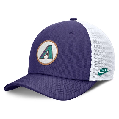 Men's Nike  Purple Arizona Diamondbacks Cooperstown Collection Rise Trucker Adjustable Hat