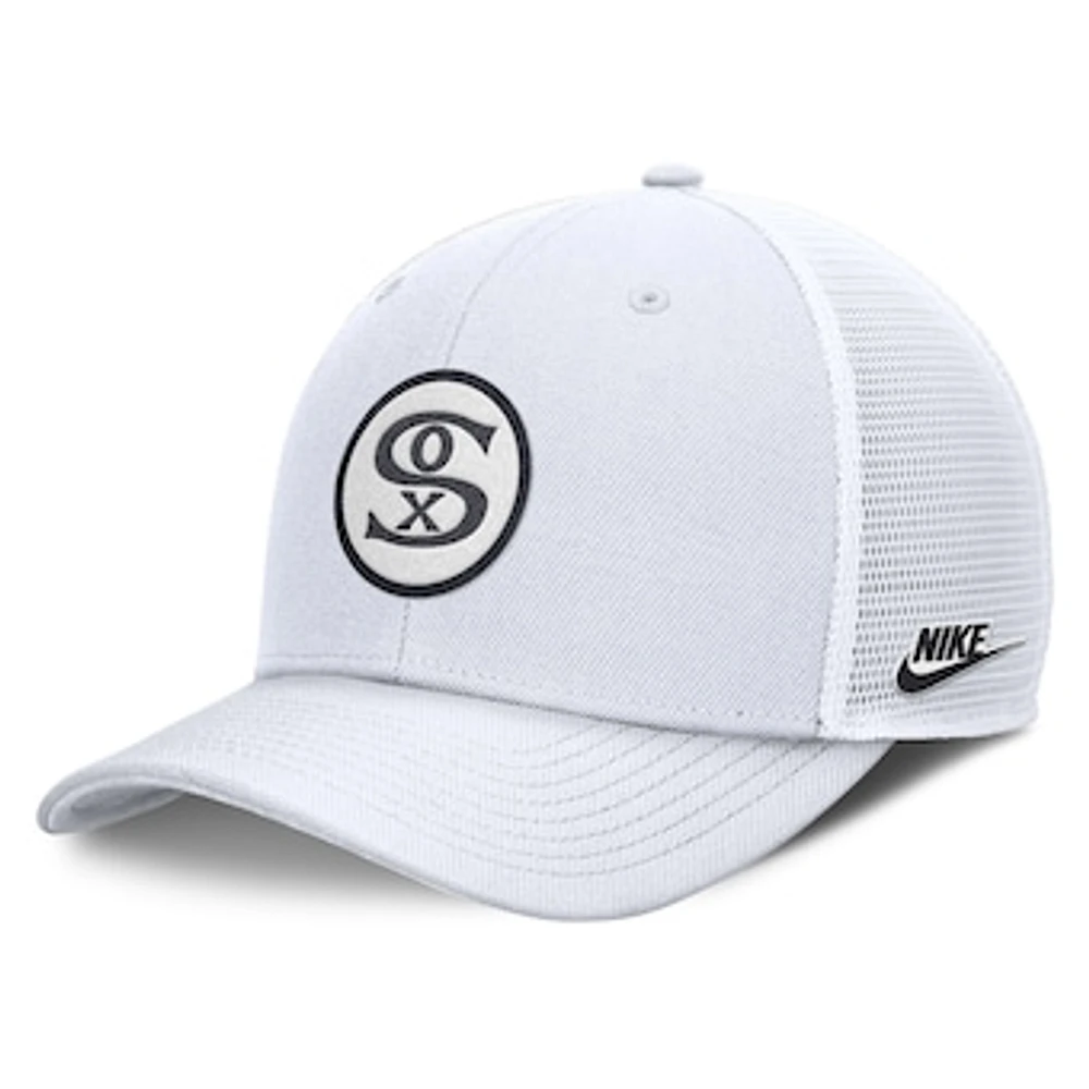 Men's Nike  White Chicago White Sox Cooperstown Collection Rise Trucker Adjustable Hat