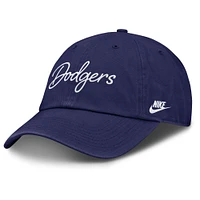 Women's Nike  Royal Brooklyn Dodgers Cooperstown Club Script Adjustable Hat