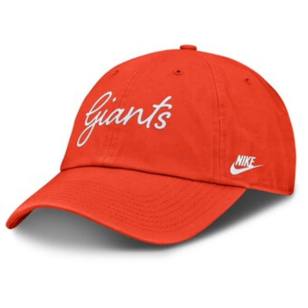 Women's Nike  Orange San Francisco Giants Cooperstown Club Script Adjustable Hat