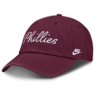 Women's Nike  Burgundy Philadelphia Phillies Cooperstown Club Script Adjustable Hat