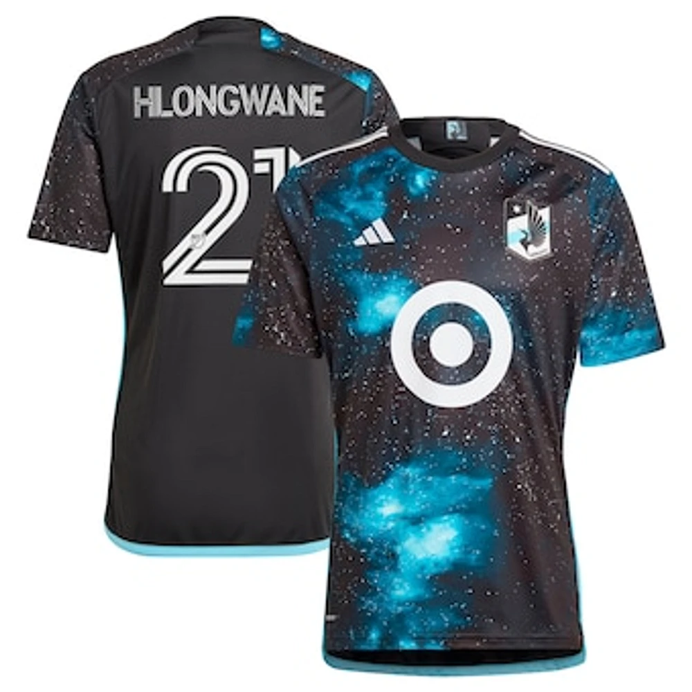 Men's adidas Bongokuhle Hlongwane Black Minnesota United FC 2024 Starry Night Replica Player Jersey