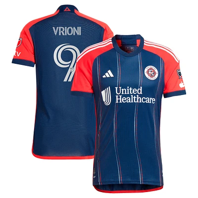 Men's adidas Giacomo Vrioni Navy New England Revolution 2024 Boston Tea Party Authentic Player Jersey