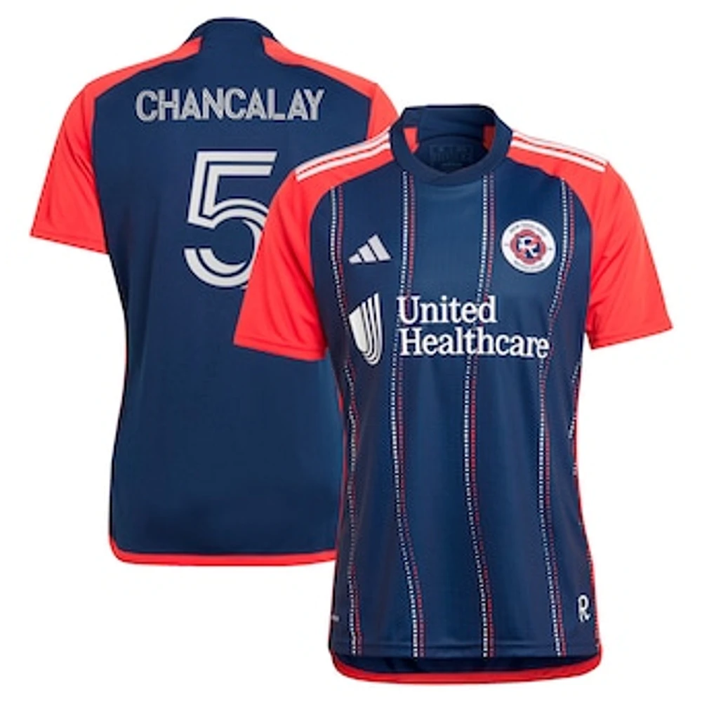 Men's adidas Tomás Chancalay Navy New England Revolution 2024 Boston Tea Party Replica Player Jersey