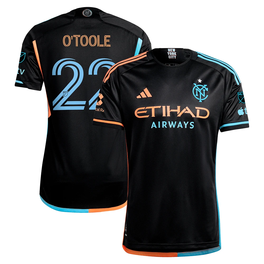 Men's adidas Kevin O'Toole Black New York City FC 2024 24/7 Kit Authentic Player Jersey