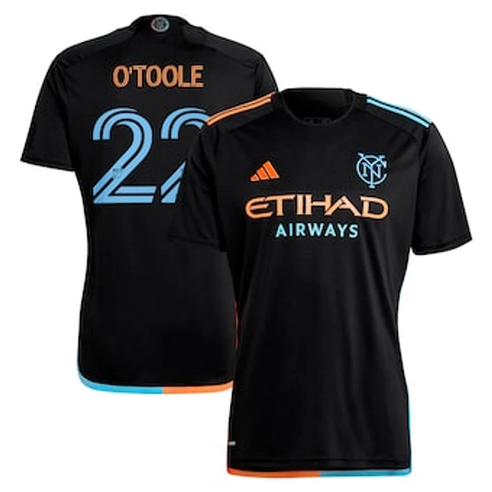 Men's adidas Kevin O'Toole Black New York City FC 2024 24/7 Kit Replica Player Jersey