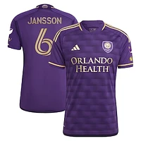 Men's adidas Robin Jansson Purple Orlando City SC 2024 The Wall Kit Authentic Player Jersey