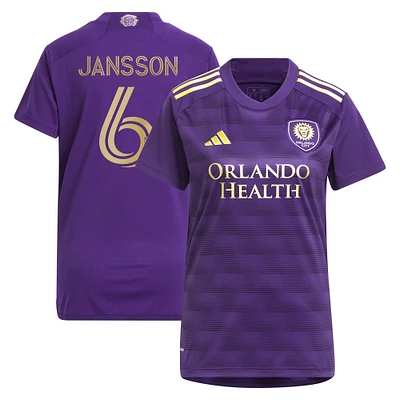 Women's adidas Robin Jansson Purple Orlando City SC 2024 The Wall Kit Replica Player Jersey