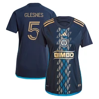 Women's adidas Jakob Glesnes Navy Philadelphia Union 2024 The XV Kit Replica Player Jersey