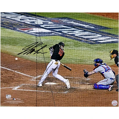 Jordan Lawlar Arizona Diamondbacks Autographed 16" x 20" 2023 World Series Hitting Photograph