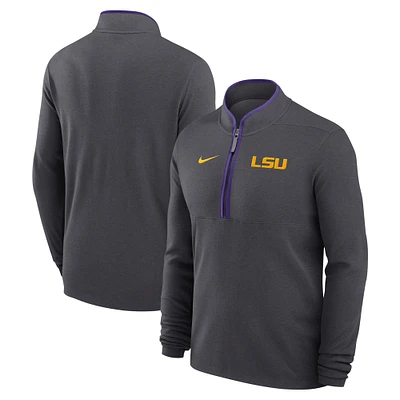 Men's Nike  Anthracite LSU Tigers Victory Performance Half-Zip Top