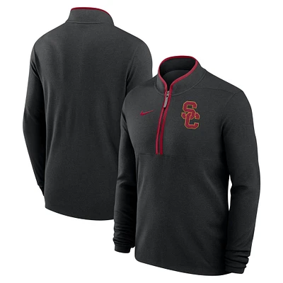 Men's Nike  Black USC Trojans Victory Performance Half-Zip Top