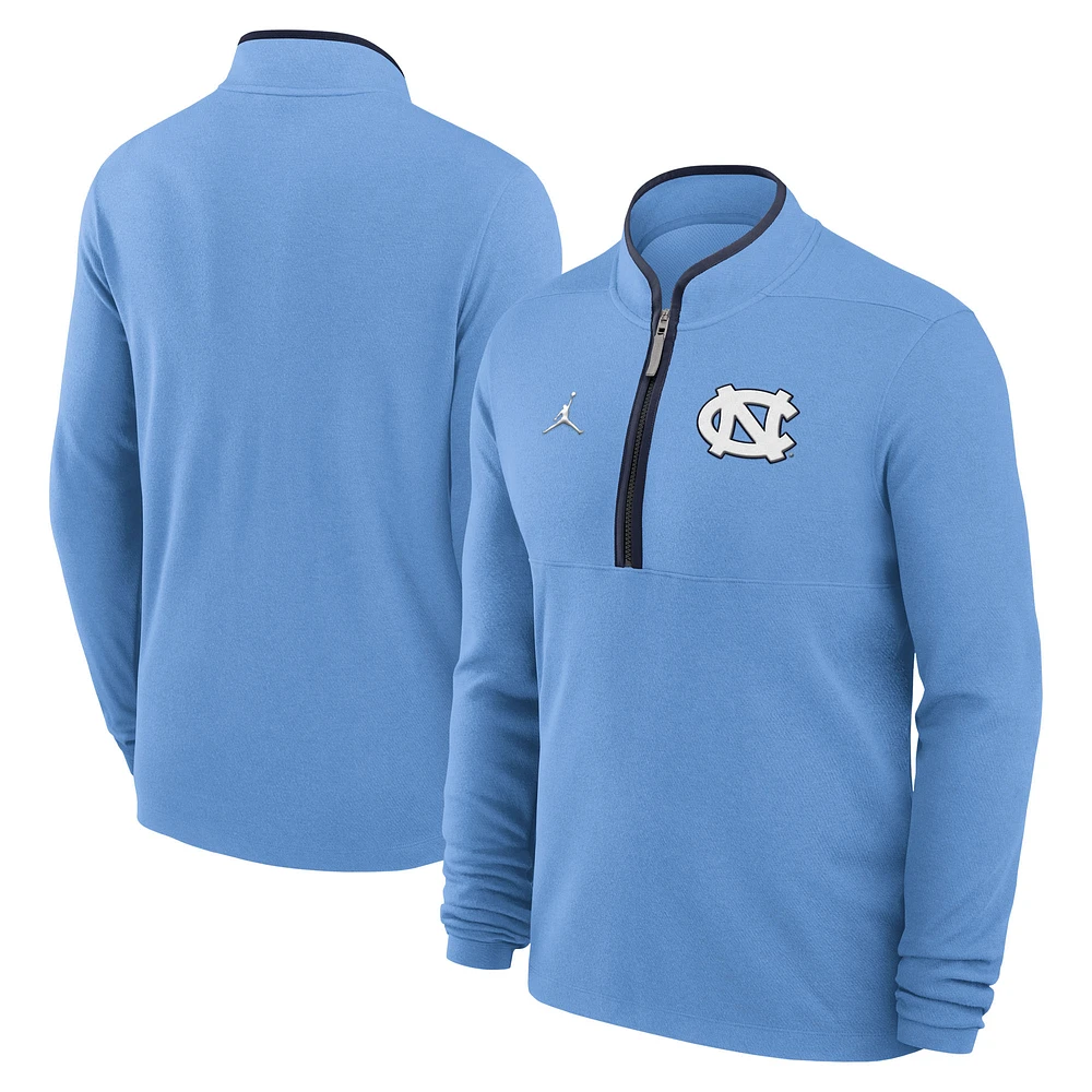 Men's Jordan Brand Light Blue North Carolina Tar Heels Victory Half-Zip Sweatshirt