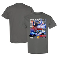 Men's Checkered Flag Sports Charcoal Kyle Larson 2024 Bass Pro Shops Night Race Winner T-Shirt