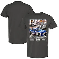 Men's Checkered Flag Sports Charcoal Kyle Larson 2024 Brickyard 400 Race Winner T-Shirt