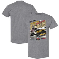 Men's Checkered Flag Sports Heather Charcoal Austin Dillon 2024 NASCAR Cookout 400 Race Winner T-Shirt