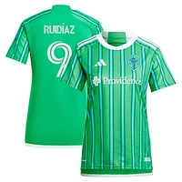 Women's adidas Raul Ruidiaz Green Seattle Sounders FC 2024 The Anniversary Kit Replica Player Jersey