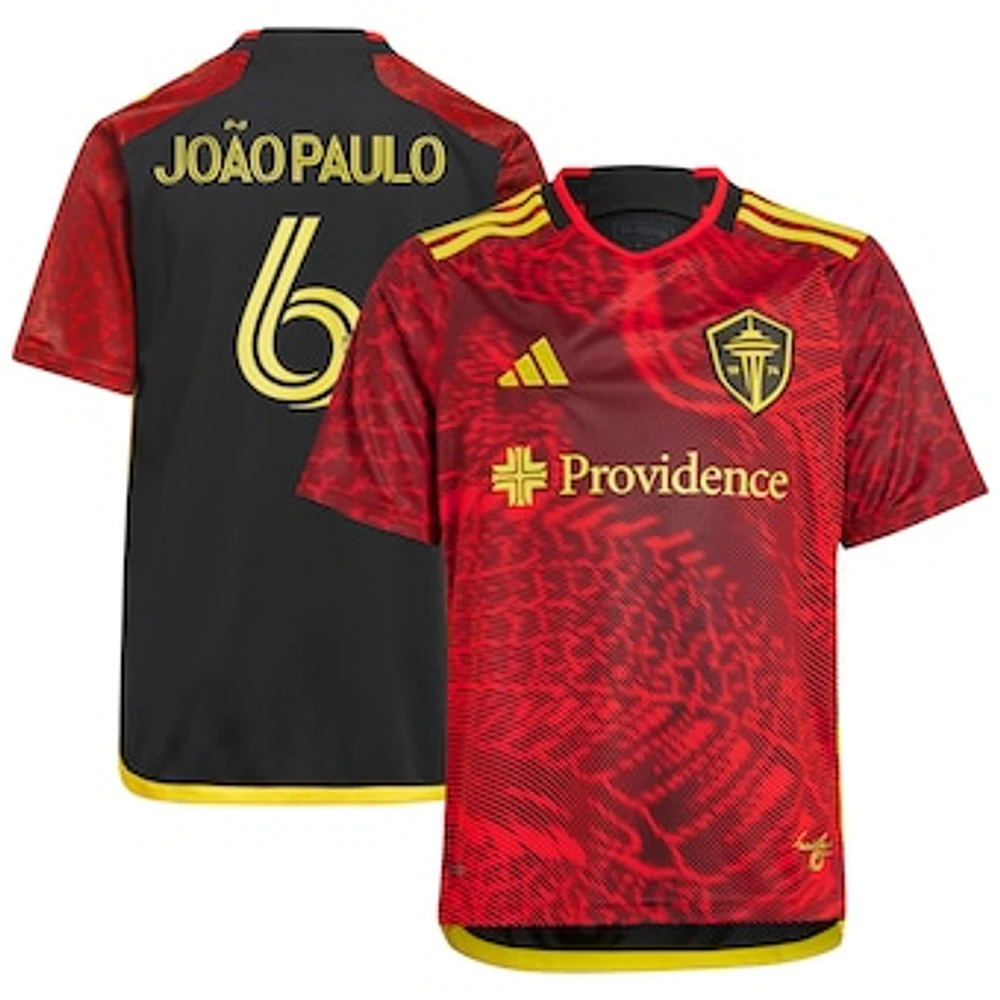 Youth adidas Joao Paulo Red Seattle Sounders FC 2024 The Bruce Lee Kit Replica Player Jersey