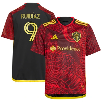 Youth adidas Raul Ruidiaz Red Seattle Sounders FC 2024 The Bruce Lee Kit Replica Player Jersey