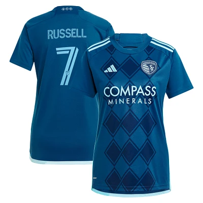 Women's adidas Johnny Russell Navy Sporting Kansas City 2024 Diamonds Our Forever Replica Player Jersey