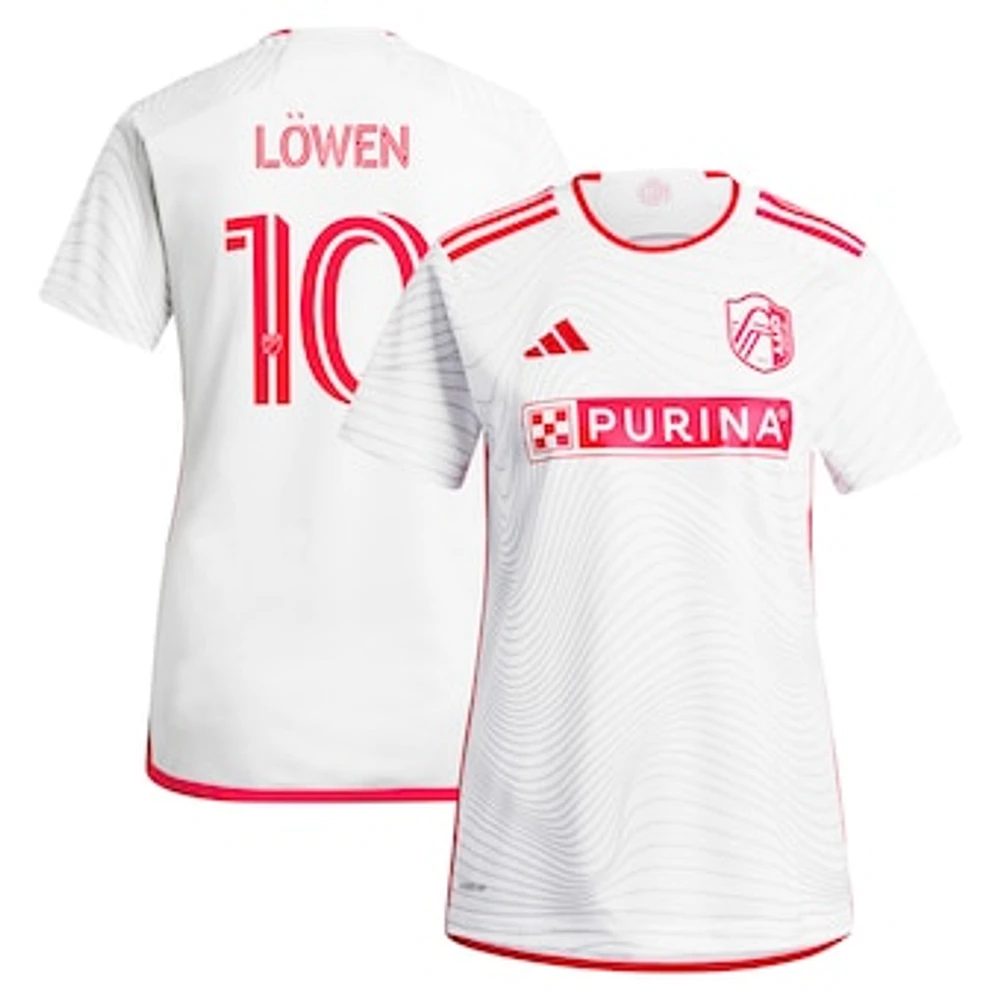 Women's adidas Eduard Löwen White St. Louis City SC 2024 The Confluence Kit Replica Player Jersey