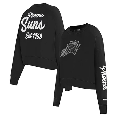 Women's Pro Standard Black Phoenix Suns Paint The City Cropped Pullover Sweatshirt