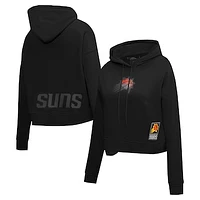 Women's Pro Standard Black Phoenix Suns Jewels Cropped Pullover Hoodie